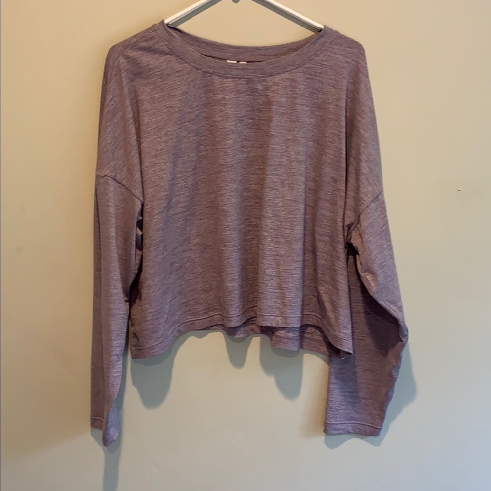 Purple cropped long sleeve